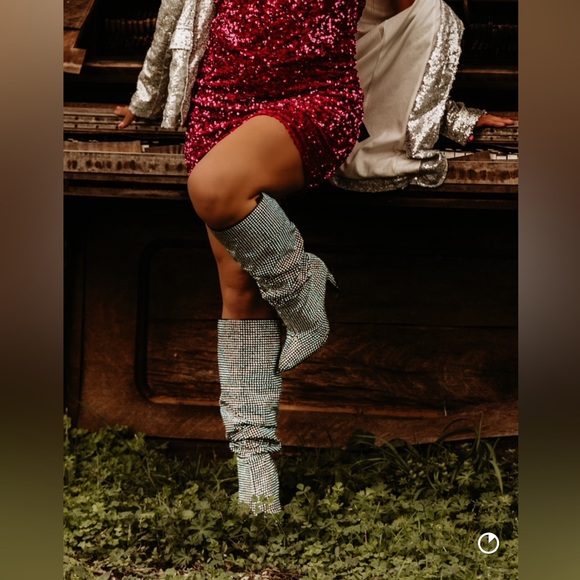 Steve Madden rhinestone boots - Picture 9 of 14